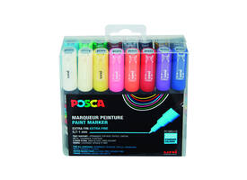 Paintmarker Uni POSCA PC1MC extra fijn assorti set à 16 stuks