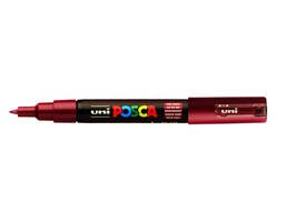 Paintmarker Uni POSCA PC1MC extra fijn wijnrood