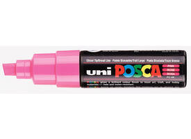 Paintmarker Uni POSCA PC8K breed schuin roze