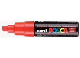 Paintmarker Uni POSCA PC8K breed schuin rood
