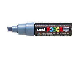 Paintmarker Uni POSCA PC8K breed schuin leisteengrijs
