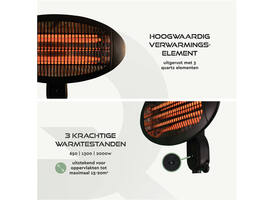 Terrasverwarmer BRASQ PHW100 hangend elektrisch