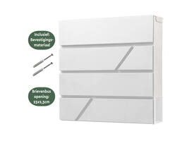 Brievenbus BRASQ PB200 Deluxe wand wit