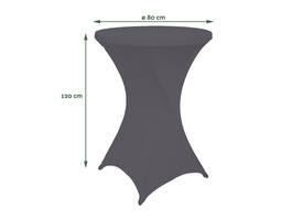 Tafelrok BRASQ voor statafel 80cm antraciet