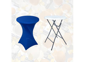 Tafelrok BRASQ voor statafel 80cm blauw