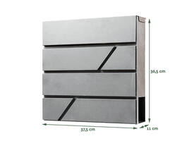 Brievenbus BRASQ PB200 Deluxe wand rvs
