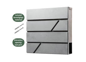 Brievenbus BRASQ PB200 Deluxe wand rvs