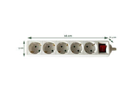 Stekkerdoos BRASQ  5 voudig 1.4 meter wit