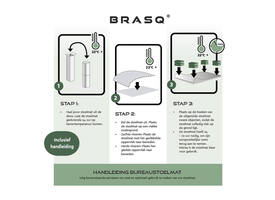 Stoelmat BRASQ PVC 90x120 voor harde vloer
