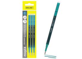 Gelschrijvervulling Online Magixx medium turquoise blister à 3 stuks