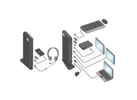 Dockingstation ACT USB-C Dual Monitor met laadpoort
