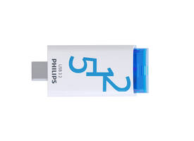 USB stick 3.2 Philips Click USB-C 512GB blauw