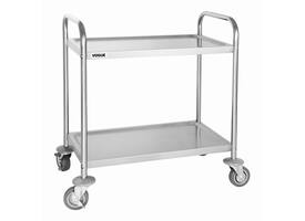 Serveerwagen Vogue met 2 plateaus 82.5x71 cm RVS