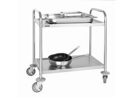 Serveerwagen Vogue met 2 plateaus 82.5x71 cm RVS