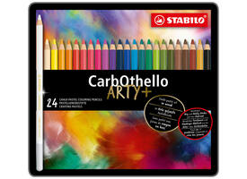 Kleurpotloden STABILO CarbOthello kalkpastel assorti blik à 24 stuks
