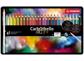 Kleurpotloden STABILO CarbOthello kalkpastel assorti blik à 48 stuks