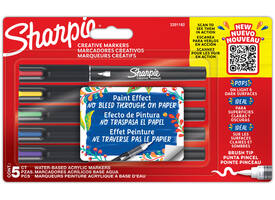 Creatieve marker Sharpie brushpunt assorti blister à 5 stuks