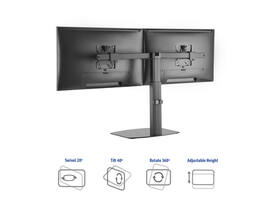 Monitorarm ACT office gasveer crossbar 2 schermen