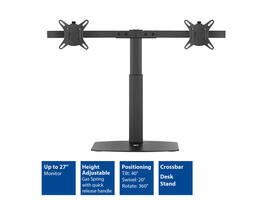 Monitorarm ACT office gasveer crossbar 2 schermen