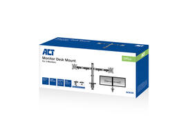 Monitorarm ACT office 2 schermen zilver