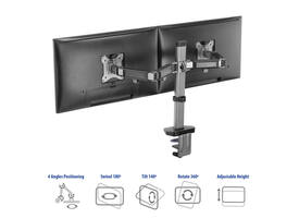 Monitorarm ACT office 2 schermen zilver