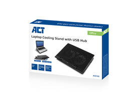 Laptopstandaard ACT 2 standen met ventilator 4-p hub