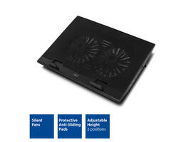 Laptopstandaard ACT 2 standen met ventilator 4-p hub