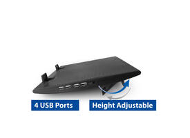 Laptopstandaard ACT 2 standen met ventilator 4-p hub
