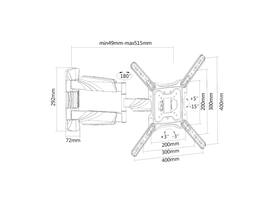 TV wandsteun ACT Full motion 23 tot 55 inch VESA