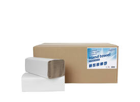 Handdoek Cleaninq H3 z-vouw 1-laags 250x230mm 20x250 vel naturel
