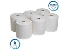 Handdoekrol Scott 1-laags 304m wit 6667