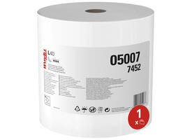 Poetsrol WypAll L40 PowerClean 1-laags 315mmx232m 750 vel wit 7452