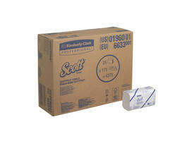 Handdoek Scott i-vouw 1-laags 200x315mm 25x175stuks wit 6633