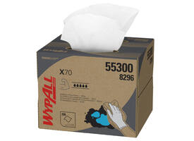 Poetsdoek WypAll X70 PowerClean 426x282mm 200vel dispenserdoos wit 8296