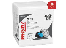Poetsdoek WypAll X70 PowerClean 305x317mm 12x76vel wit 8387