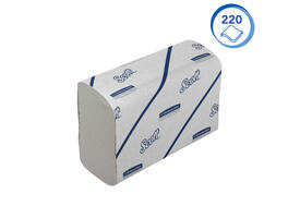 Handdoek Scott i-vouw 2-laags 212x186mm 16x220stuks wit 6609