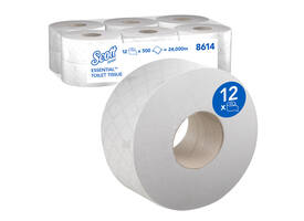 Toiletpapier Scott Essential jumbo 2-laags 200m wit 8614