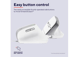 Muis Trust ergonomisch BAYO II wit