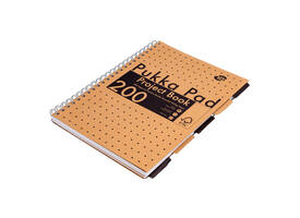 Projectboek Pukka Pad Kraft A4 lijn 5-tabs 200 pagina's 80gr