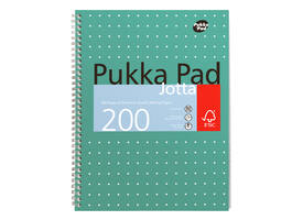 Collegeblok Pukka Pad Jotta A4 lijn 4-gaats 200 pagina's 80gr groen