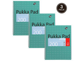Collegeblok Pukka Pad Jotta A4 lijn 4-gaats 200 pagina's 80gr groen