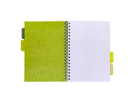 Projectboek Pukka Pad Recycled B5 lijn 4-tabs 200 pagina's 80gr groen