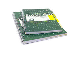 Projectboek Pukka Pad Recycled B5 lijn 4-tabs 200 pagina's 80gr groen
