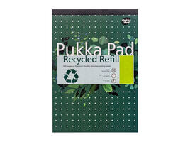 Schrijfblok Pukka Pad Recycled A4 lijn 4-gaats 100 vel 80gr