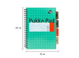 Projectboek Pukka Pad Metallic B5 lijn 4-tabs 200 pagina's 80gr groen