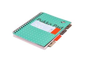 Projectboek Pukka Pad Metallic B5 lijn 4-tabs 200 pagina's 80gr groen