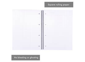 Collegeblok Pukka Pad Jotta A4 ruit 5x5mm 4-gaats 200 pagina's 80gr groen