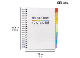Projectboek Pukka Pad White B5 lijn 10-tabs 400 pagina's 80gr