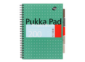 Projectboek Pukka Pad Metallic A4 lijn 5-tabs 200 pagina's 80gr groen