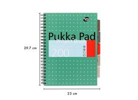 Projectboek Pukka Pad Metallic A4 lijn 5-tabs 200 pagina's 80gr groen
